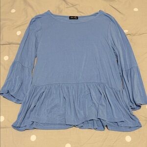 Francesca's Collections Light Blue Flowy Blouse